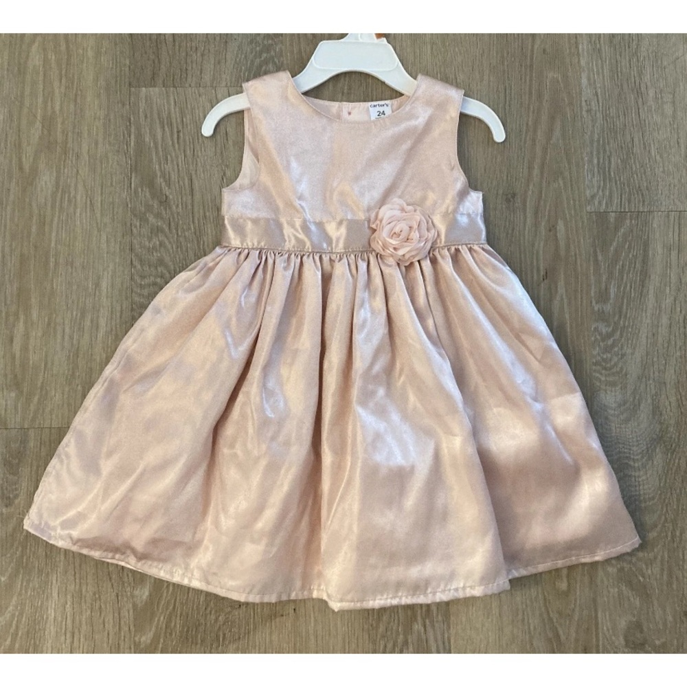 Carter’s Girls Size 24 Months Elegant Light Pink Sleeveless Lined  Dress